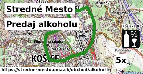 Predaj alkoholu, Stredné Mesto