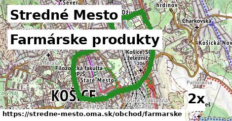 farmárske produkty v Stredné Mesto