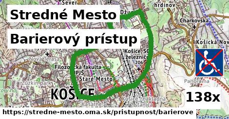 Barierový prístup, Stredné Mesto