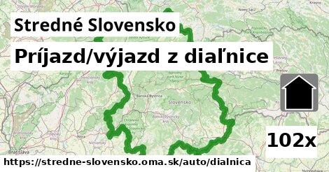 Príjazd/výjazd z diaľnice, Stredné Slovensko