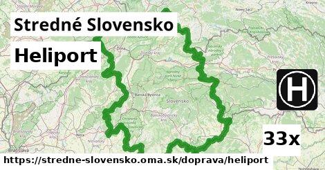 Heliport, Stredné Slovensko