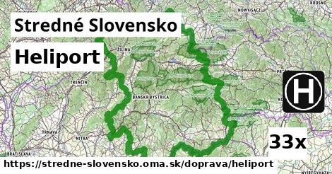 Heliport, Stredné Slovensko