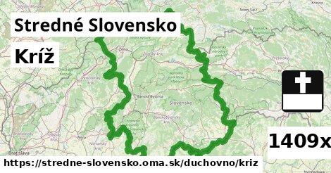 Kríž, Stredné Slovensko