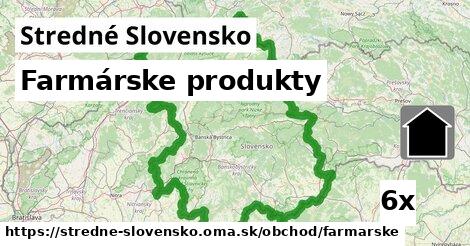 Farmárske produkty, Stredné Slovensko