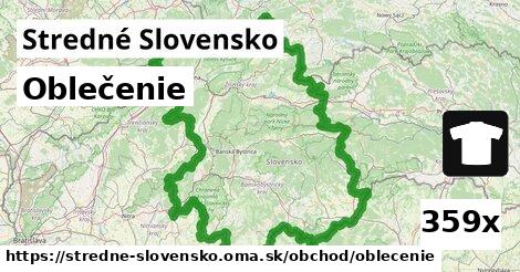 Oblečenie, Stredné Slovensko