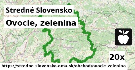 Ovocie, zelenina, Stredné Slovensko