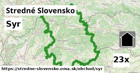 Syr, Stredné Slovensko