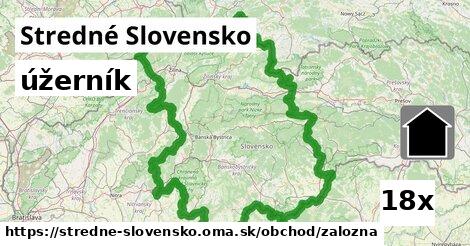 úžerník, Stredné Slovensko