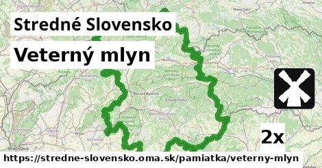 Veterný mlyn, Stredné Slovensko