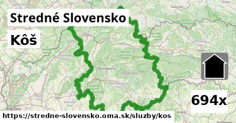 Kôš, Stredné Slovensko