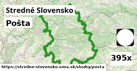 Pošta, Stredné Slovensko