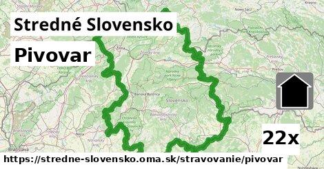 Pivovar, Stredné Slovensko