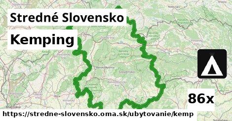 Kemping, Stredné Slovensko