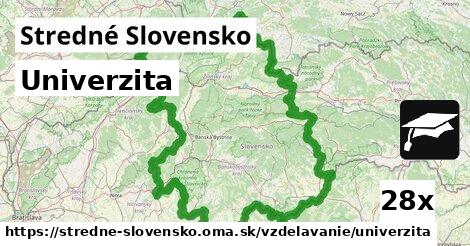 Univerzita, Stredné Slovensko