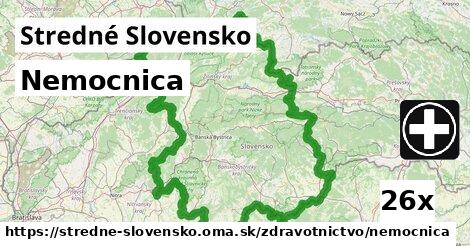 Nemocnica, Stredné Slovensko