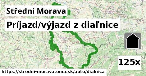 Príjazd/výjazd z diaľnice, Střední Morava