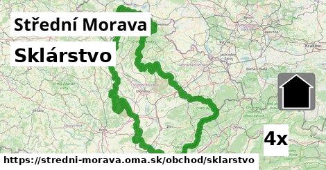 Sklárstvo, Střední Morava
