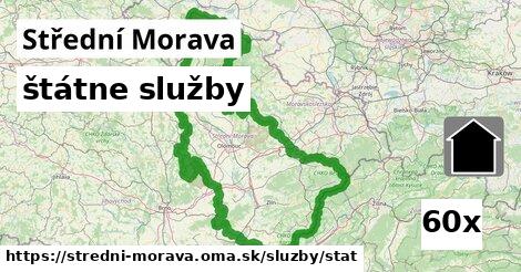 štátne služby, Střední Morava