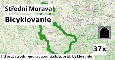 Bicyklovanie, Střední Morava