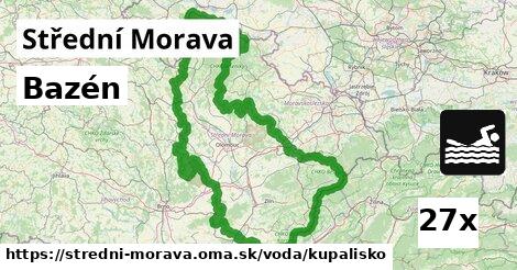 Bazén, Střední Morava