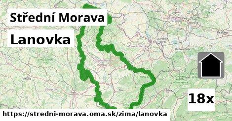 Lanovka, Střední Morava