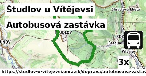 Autobusová zastávka, Študlov u Vítějevsi