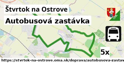 Autobusová zastávka, Štvrtok na Ostrove