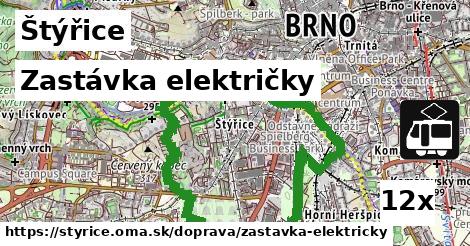 Zastávka električky, Štýřice