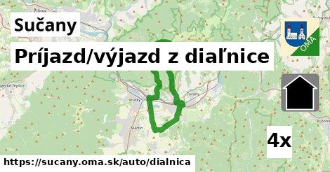 Príjazd/výjazd z diaľnice, Sučany