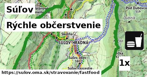 rýchle občerstvenie v Súľov