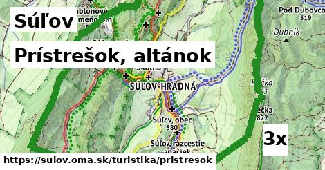 Prístrešok, altánok, Súľov