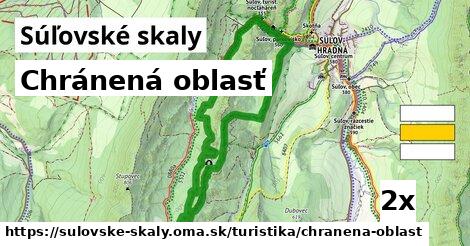 chránená oblasť v Súľovské skaly