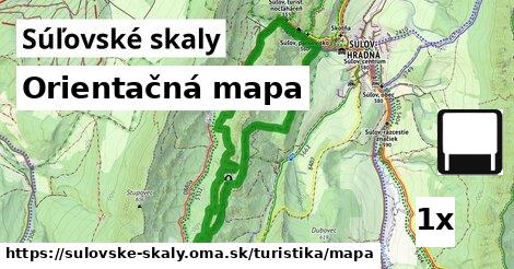 Orientačná mapa, Súľovské skaly