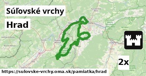 Hrad, Súľovské vrchy