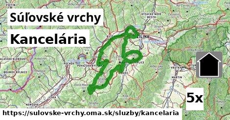 Kancelária, Súľovské vrchy