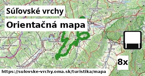 Orientačná mapa, Súľovské vrchy