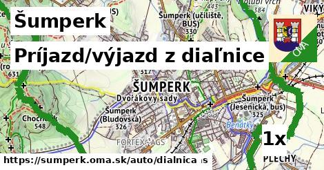 Príjazd/výjazd z diaľnice, Šumperk