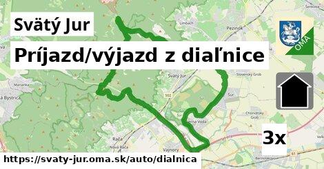 Príjazd/výjazd z diaľnice, Svätý Jur