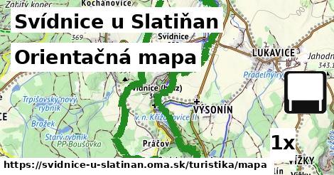 orientačná mapa v Svídnice u Slatiňan