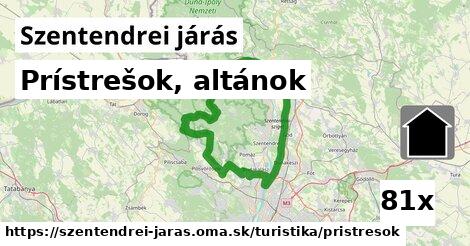 Prístrešok, altánok, Szentendrei járás