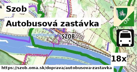 autobusová zastávka v Szob