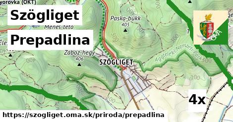 Prepadlina, Szögliget