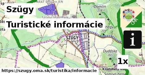 Turistické informácie, Szügy