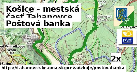 Poštová banka v Košice - mestská časť Ťahanovce