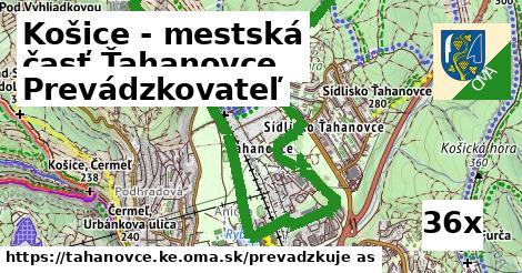 prevádzkovateľ v Košice - mestská časť Ťahanovce