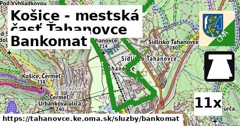 Bankomat, Košice - mestská časť Ťahanovce