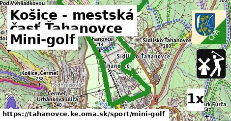 Mini-golf, Košice - mestská časť Ťahanovce