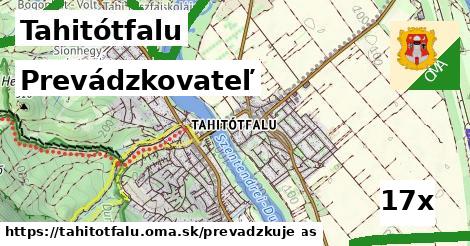 prevádzkovateľ v Tahitótfalu