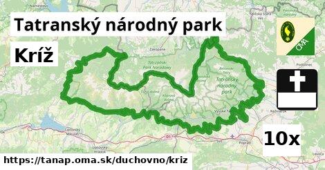 Kríž, Tatranský národný park