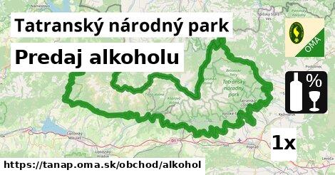 Predaj alkoholu, Tatranský národný park